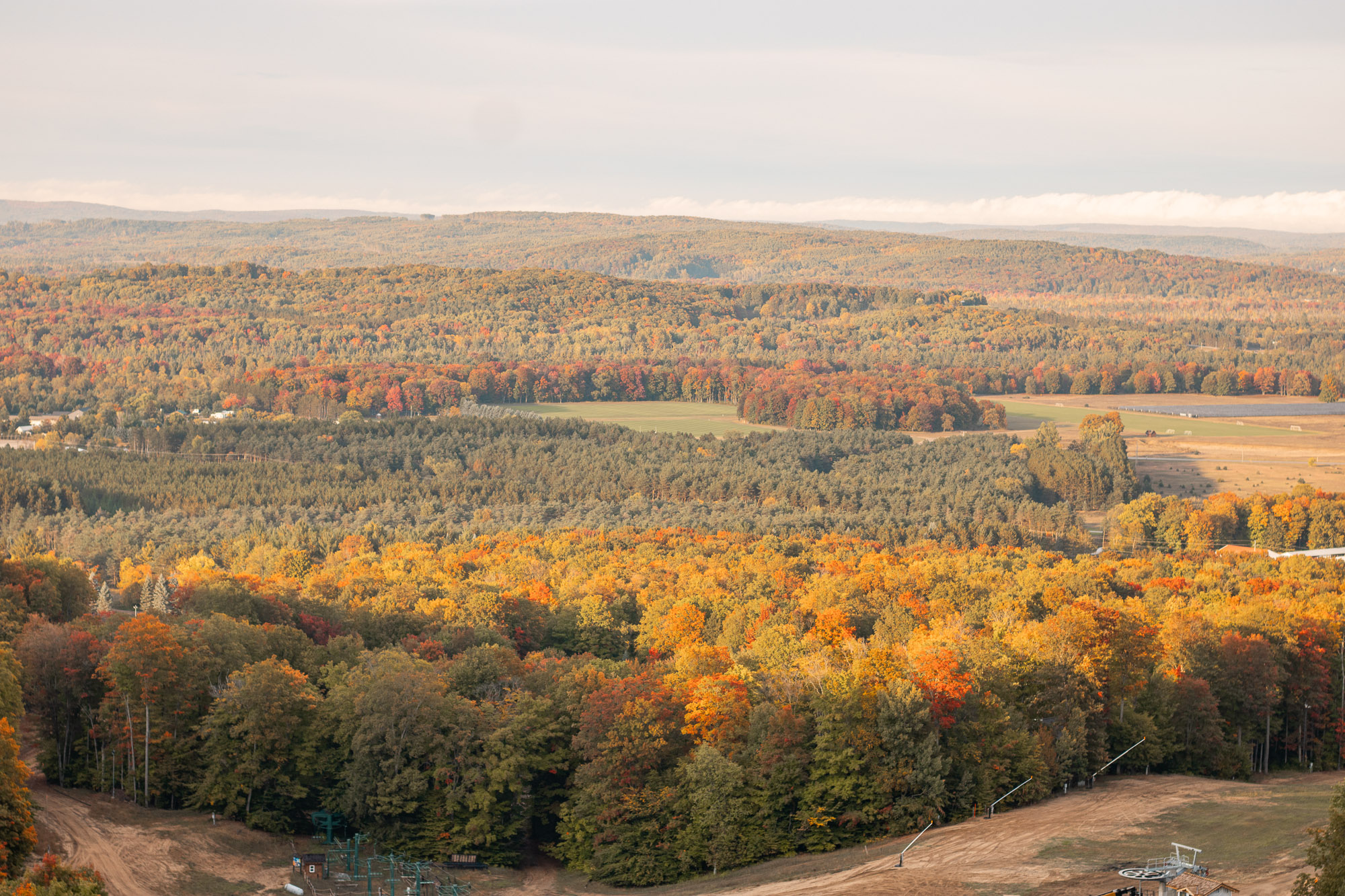 Tunnel of Trees road in peak autumn