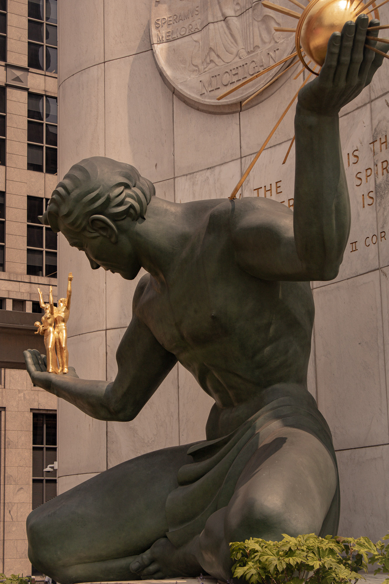 Detroit urban composition with leading lines